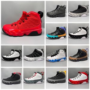 Jumpman 9 Men Basketball Shoes 9s Fire Red Light Olive Powder Blue Chile Red Particle Grey Bred Patent UNC Mens Trainers Outdoor Tennis 40-47 L5