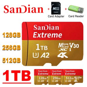 Karty pamięci twarde sterowniki oryginalne Micro SD karta pamięci TFSD 128GB 256GB 512GB 1 TB Mini SD karta 30mbs Class10 dla kamerafonii 230714