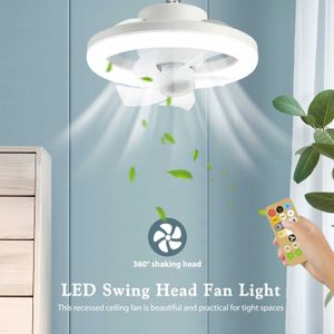 Electric Fans Ceiling Fan With LED Light Rotation Ceiling Light with Fan Control Electric Cooling Fan Chandelier