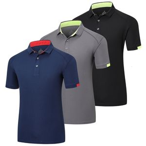 Herrpolos 3 Pack Mens Polo Shirts Kort ärm som andas snabb torr golfpolo -skjortor Mens Running Sports Tee Top Gym Workout Polo T Shirts 230714