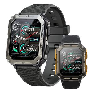 أحدث ساعة C20 Pro Smart Watch 1.83 بوصة MEN MUND MUSIC Bluetooth Call في الخارج الرياضة الرياضية المتتبع معدل ضربات القلب ساعة الدم