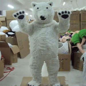 2018 Wysokiej jakości profesjonalny profesjonalny niedźwiedź polarny kostium Mascot Fancy Sukienka dla dorosłych Rozmiar na Halloween imprezę 255b