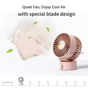 Electric Fans Summer Hushåll MINI DESKTOP COOLING FAN med dubbla sidosfläktar Blader Blower Portable Desktop Air Cooler For Home Study Camping