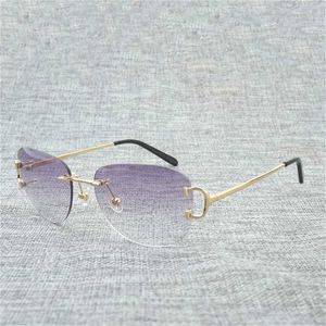 Солнцезащитные очки 2023 Дизайнер тенденции Drance Wire Men Oval Rutch Shadow Women Glasses для пляжа Rivkajia new