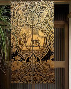 Curtain Bohemian Doorway Door Curatin Buddhism Elephant Painting Japan Partition Kitchen Bedroom Decoration Half