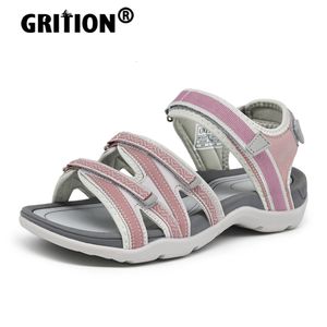 Sandals GRITION Womens Beach Sandals Fashion Outdoor Flat Sandals Breathable Non Slip Hiking Trkiing Summer Sports Casual Size36-41 230714