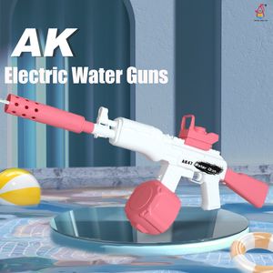 Sand Play Water Fun AK47 Full Automatic Water Gun Electric Adult Toys Summer Outdoor Beach Gun Toy Toys for Boys Girl Swinming Pool 230714