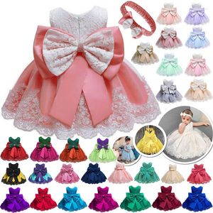Clothing Sets Baby Girl Princess Dresses 3-24 Month Sleeveless Party Vestido Infant Fashion Born First Birthday Gown Bowknot Tulle Dress