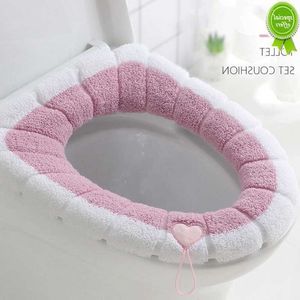 Soft Washable Closestool Mat, Universal Toilet Seat Cover Mat for Home Bath, Warm Toilet Lid Cushion Bathroom Accessories