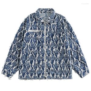 Jaquetas Masculinas Outono Flocked Denim Jaqueta Masculina Oversize Jean Baggy Coat Moda Coreano Streetwear Cowboy Outerwear Vestuário Tops Masculino Plus