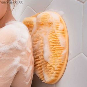 Dropshipme Shower Back Scrubber Body Scrub Exfoliating Silicone Reusable Sucker Wall Mat Bath Massage Tool Bathroom Accessories L230704