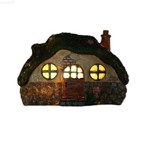 Decorazioni da giardino LED Solar Fairy House Light Anticorrosivo Solar Powered Pathway Lights Decorativo Outdoor Prato Lampada da giardino per giardino Patio L230715