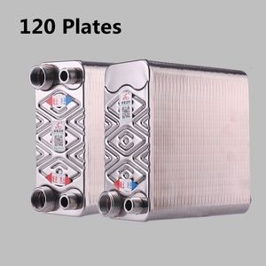 Matlagningsredskap 120 plattor Rostfritt stål Värmeväxlare Brazed Plate Type Water Heater SUS304 230714