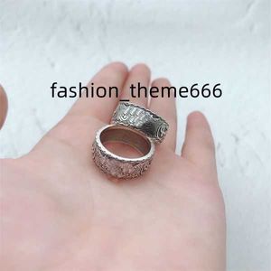 Rings Classic mens designer Band ring love rings for women ghost skull luxury ring plated vintage silver letter fashion unisex homme bague 13