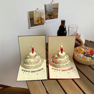 Greeting Cards LadyCC Korean Style Three-dimensional Cake Greeting Card Birthday Card Birthday Gift Blessing Card 230714