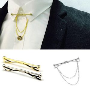 Bow Ties GUSLESON 2023 Collar Pin Tie Clips Men Metal Silver Tone Simple Necktie Bar Clasp Clip