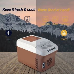 Personal Thermoelectric Cooler/Warmer, 12 Liter Capacity, Portable Electric Car Cooler With DC12VAC120V, And Camping Use, Cold And Warm Box, Makeup Box
