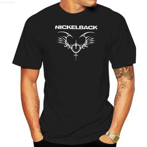 Herrt-shirts t-shirt rabatt 100 % bomullst shirt för män nickelback bandmask tatuering t-shirt l230715