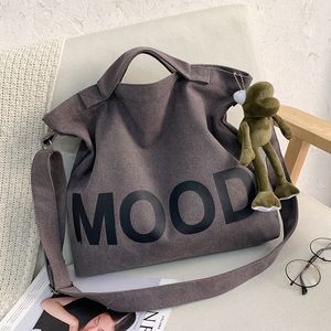 Evening Bags Letter Print Canvas Bag Men's Canvas Shoulder Crossbody Bag Big Size Tote Bag Large Capacity Handbags for Women 230715