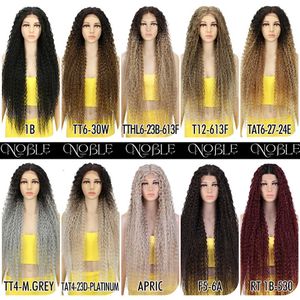 Nxy peruca frontal de renda sintética longa encaracolada 38 polegadas peruca vermelha para mulheres afro kinky encaracolado peruca frontal de renda cosplay loira peruca de renda 230524