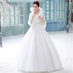 luxury fairy white snow queen feather fan collar rhinestone beading bowknot Medieval dress Renaissance gown royal princess dress B283K