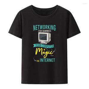 メンズTシャツネットワークエンジニアシリーズコットンTシャツインターネットへのコンピューターマジック