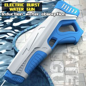 Gun Toys Giocattolo per pistola ad acqua elettrica di grandi dimensioni che ricarica assorbimento d'acqua automatico ad alta pressione tiro continuo giocattolo per piscina all'aperto per bambini 230714