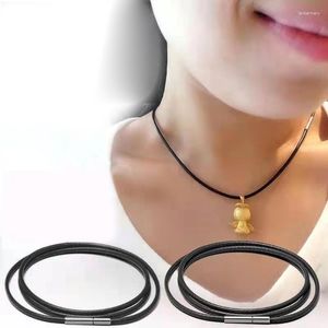 Chains Waterproof Braided Leathers Necklace Wax Rope Chain Pendant String Cord With Secure Clasp Soft Comfortable