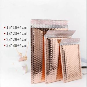 50PCS Użyteczne przestrzeń Rose Gold Poly Bubble Mailer Koperty Wyściełane torba pocztowa samoorganizacja magazynowa torba na prezent1290p