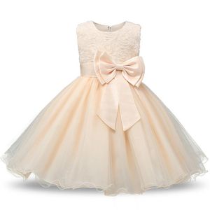 9 Farben Blumenmädchenkleider Schleife Knoten Prinzessin Hochzeit Party Kleider Online Shopping Ballkleid Mädchen Abendkleider 18062902214q