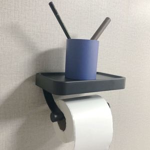 トイレットペーパーホルダーブラックトイレットロールホルダー壁取り付けられたネイルフリートイレットペーパーホルダーバスルームトイレアクセサリーバスルームペーパータオルホルダー230714