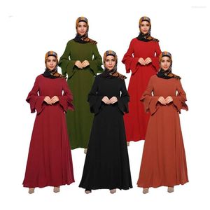 Etnik Giyim Arap Müslüman Kadın Dua Giysi Alevli Kollu Kapşonlu İbadet Thobe Elbise Orta Doğu Corny İslami Abaya Hanka Elbise