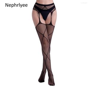 Frauen Socken Ohne Höschen Sexy Strümpfe Weibliche Mesh Fishnet Strumpfhosen Mädchen Strumpfhosen Schwarz Spitze Schlauch Strumpfband Strumpf