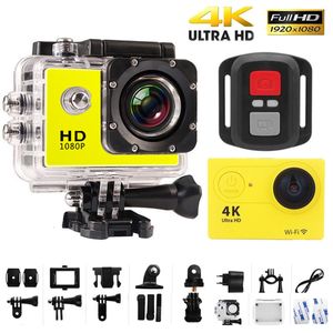 Videocamere per azioni sportive Videocamera per azioni Ultra HD 4K 30FPS 170D Casco impermeabile subacqueo Registrazione video Telecomando esterno Schermo WiFi 2.0 Mini Cam sportiva 230714