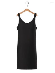 Kleider in Übergröße, Damenbekleidung, Sommer, ärmelloses Neckholder-Kleid, schwarz, nicht dehnbar, knielang, für übergewichtige Damen