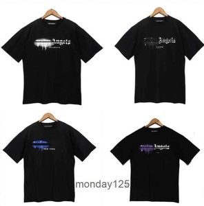 メンズTシャツ夏のシャツパームパームパームパームシティインクジェットグラフィティレター印刷女性用ヨット半袖カジュアルティーDZ81