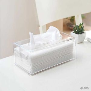 Tissue Boxes Napkins Transparent Tissue Container Holder Roll Paper Tissue Box Case for Toilet Home Office Towel Napkin Log Tissue Holder R230715