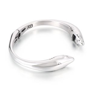 316L Aço Inoxidável Cute Animal Pulseira Moda Dupla Dolphin End Open Cuff Bangle Para Homens Meninos Jóias Legal Brilhante Polido 13mm 64mm Pai Interno.