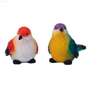 Garden Decorations Garden Statue Birds Decor Bird Decorative Figurines Garden Birds Figures Art Decor Mini Bird Figures Animal Model Toys L230715