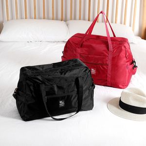 Duffel Bags Oxford Handbagage Väska Kvinnlig stor kapacitet resväska helgutflykt förvaring väska axel matchande vagn resväska 230714