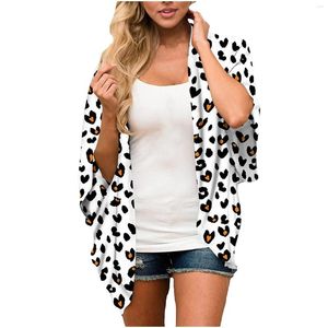 Camisetas Masculinas Femininas Summer Summer Floral Print Tops Soltas Meia Manga Chiffon Cardigan Blusas Casual Encobrimento Roupa de Banho Feminina 2023 Biquíni