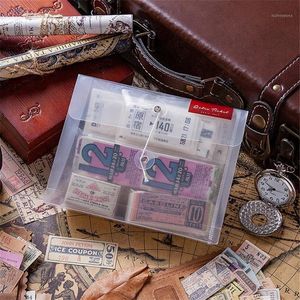 400 PZ Time Ticket NUOVO Set di materiali Kit di adesivi di carta Fustellati per fai da te Scrapbooking Sticker Junk Journal Planner Card Making1255H