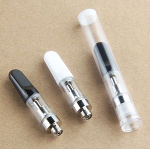 20PCS 510 Thread Ceramic Coil Vape Cartridges Empty Vape Pens TH205 Vaporizers Carts Thick Oil Cartridges ECigarettes Glass Tanks Ego T Battery