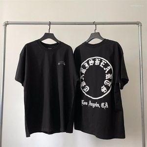 Men's T Shirts Askyurself T-Shirt Sanskrit Print High Street Loose Black Couple Short Sleeve Top