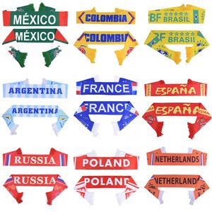 Домашний декор Россия Кубок мира 2018 года футбольные фанаты шарф футбольный фанат шарф шарф 32 страны Мексика Колумбия f Флаг Bann197p