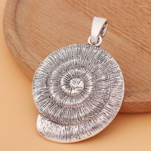 Pendant Necklaces 2pcs/Lot Tibetan Silver Large Swirl Spiral Snail Charms Pendants For DIY Jewelry Necklace Making Findings Accessories