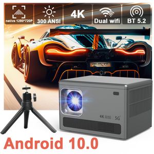Other Electronics Transpeed Projector 300ANSI Android 100 Support 4K include Bracket 12000 lumens BT52 1280720P Home Theater Outdoor Projetor 230715