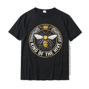 King of the Hive Beekeeper Bee Lover Honey T-shirt normal t-shirt för vuxen bomullstrikt Normal rabatt