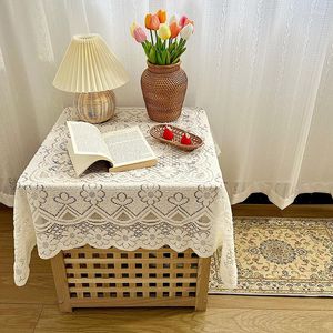 Table Cloth 1PC Selling White Lace Tablecloth Nordic Retro Decoration Dust-proof European Style Dining High Quality