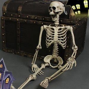 Poseable Haunted House Horror Body Halloween Decoration Prop Crafts Home Hanging Artificial Human Skeleton Full Life Size Party Y2312O